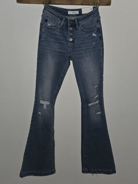 KanCan High-Rise Flare Button-Fly Jeans-NWT
